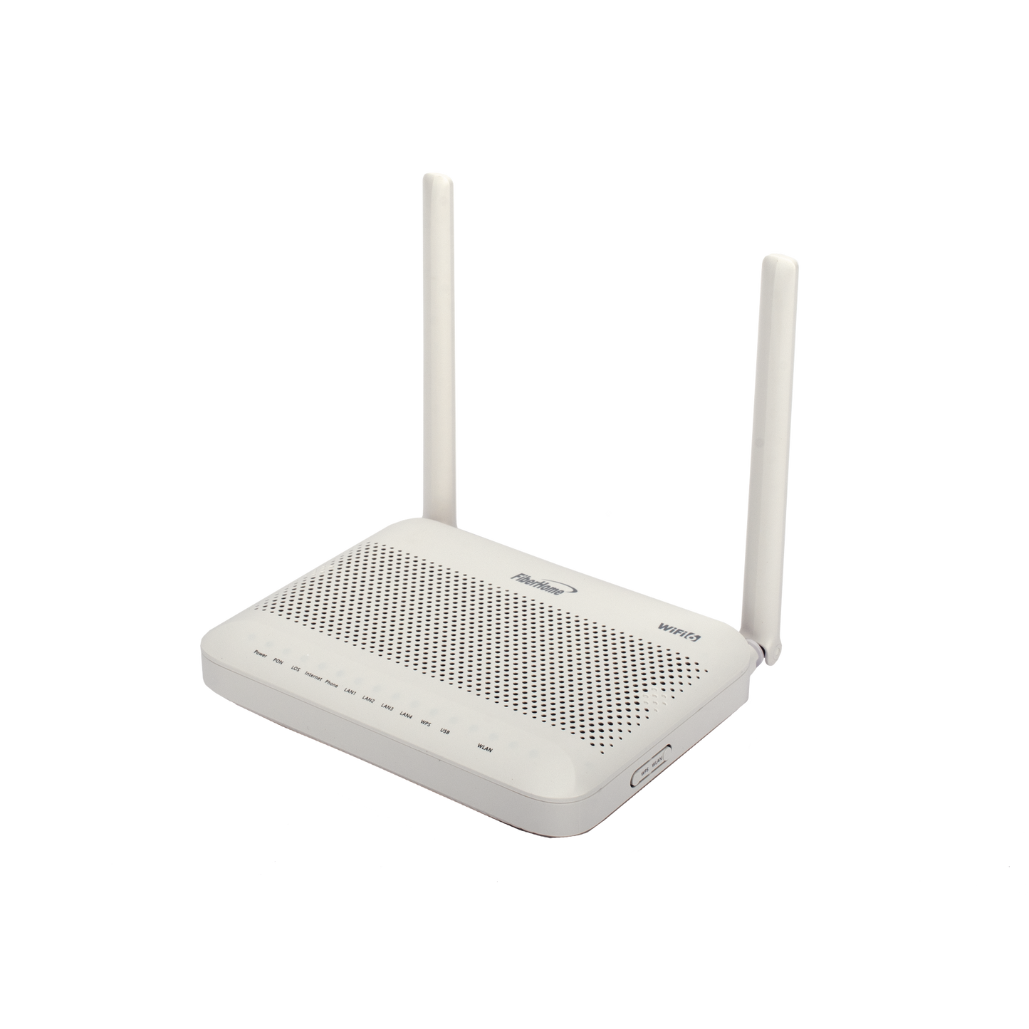 ONU GPON WiFi 6, (2.4/5 GHz), 2 Antenas de 5 dBi, Compatible con OLT de Terceros, 4 puertos Gigabit + 1 POTS + 2 USB, conector SC/UPC