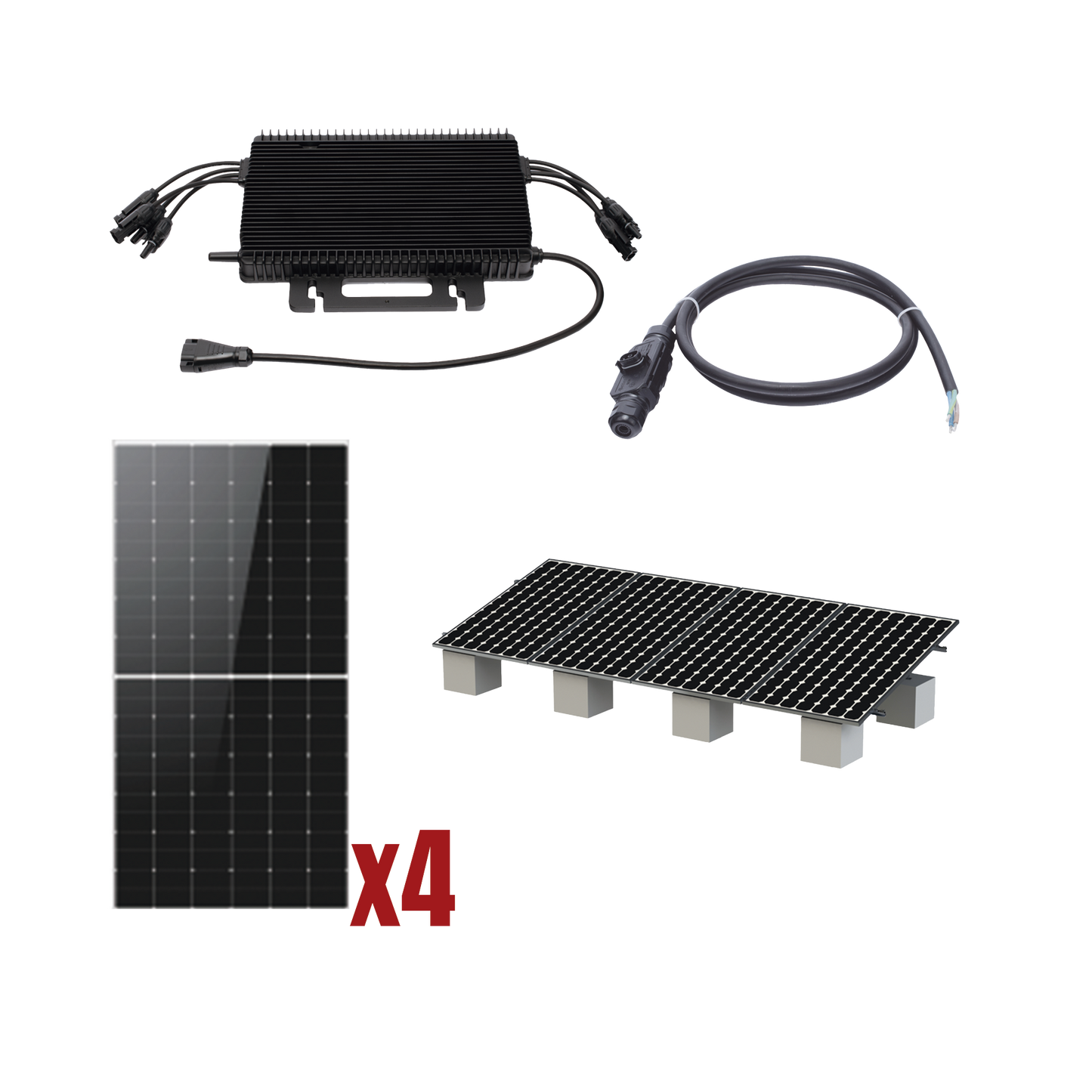 Kit Solar Interconexion / 2kW 220Vca / Microinversores HOYMILES / Montaje Incluido
