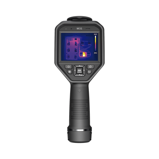 M31 - Cámara Termográfica Portátil Dual / Lente Térmico 9.7 mm (384 x 288) / Lente Óptico (8 Megapixel) / WiFi / IP54 / Ranura MicroSD hasta 64 Gb / Hasta 5 Horas de Funcionamiento Continuo