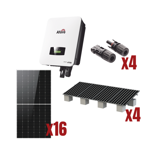 Kit Solar Interconexion / 9kW 220Vca / Inversor AFORE / Montaje Incluido