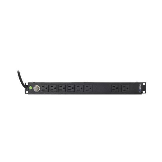 Multicontacto Horizontal (PDU) de 8 Contactos (NEMA 5-15R) Rack 19" 1UR. Voltaje Entrada/Salida: 120Vca/15A