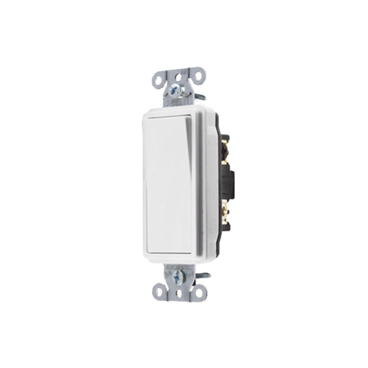 Interruptor Decorador de 15 A 120-277 V CA/ 3 Vías / Cableado Lateral y Posterior / Color Blanco.