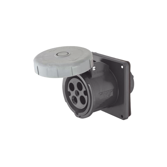 Receptáculo Pin and Sleeve Trifásico / 60 A 600 VCA 3 Fases / 3 Polos 4 Hilos / Hermético / Grado Industrial.