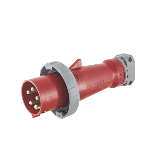 Clavija industrial de 30/32 A / 200/346 - 240/415 V - 220/380 - 240/415 V CA / 4 Polos 5 Hilos / IP69 y 4X.