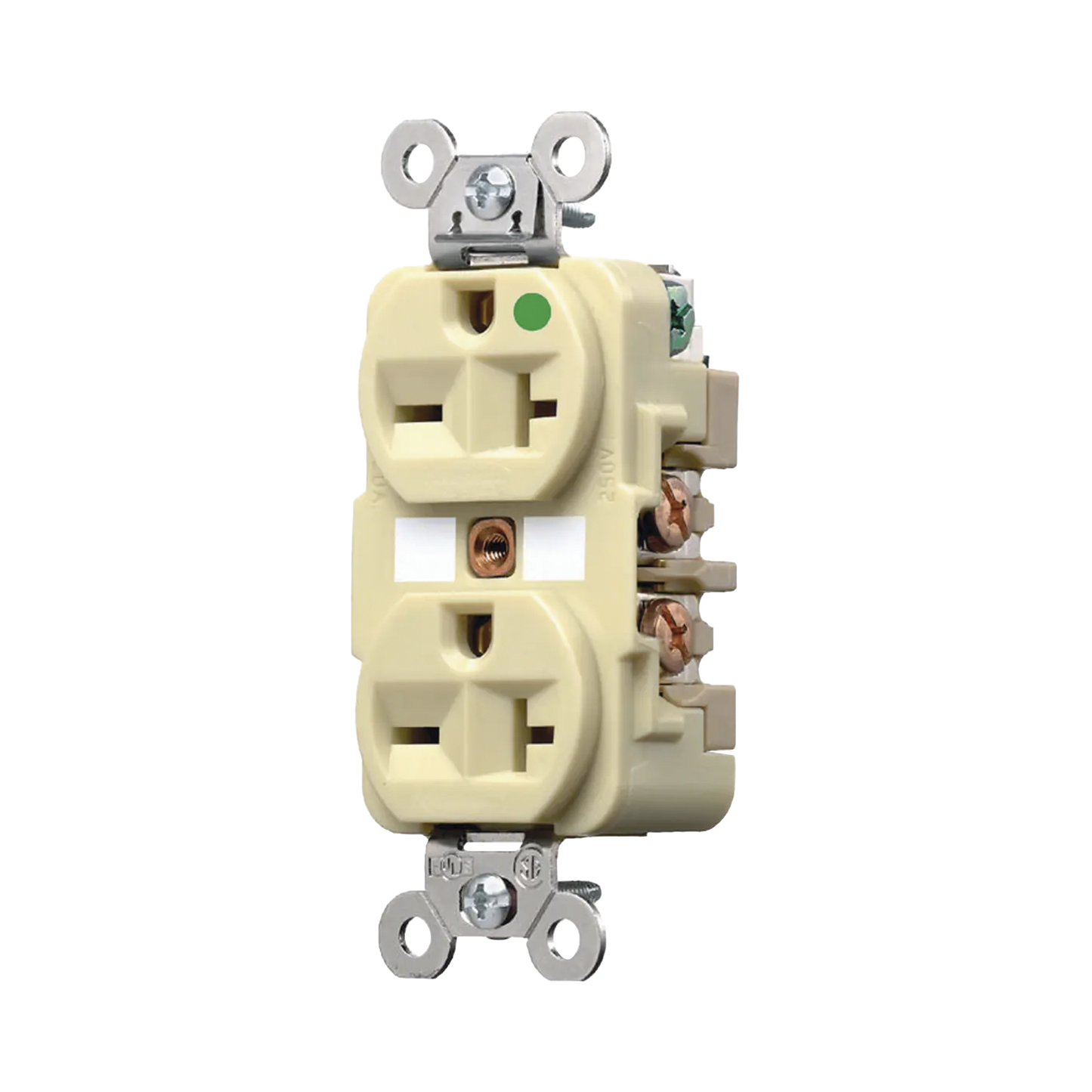 Contacto Duplex de 20 A 250 V CA/ Nema 6-20R / Grado Hospitalario / Color Marfil.