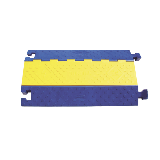 Gestión de cableado Kellems / Truk Trak de 2 canales / Color Azul y Amarillo.