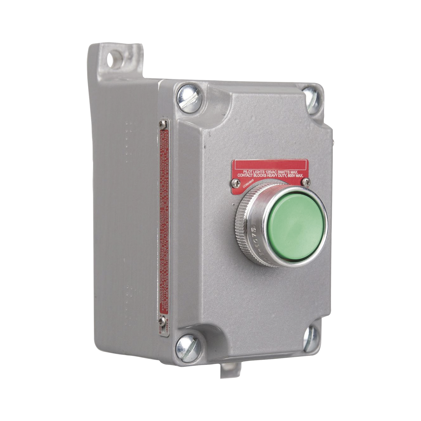 Estación de Control de Un Solo Botón Pulsador de Contacto Momentáneo/ Color Rojo (Stop) / Uso en Áreas Clasificadas.