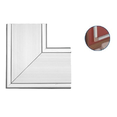 Accesorio en "L" de aluminio, compatible con canaleta INKA100 (8130-80001)