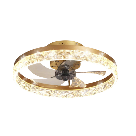 Ventilador de Techo con Luminario LED de 110 V CA 50/60 Hz / 88 W /4500 Lm / 6500 - 4 000 - 2 700 K /3 Tonos de Luz / 400 mm / 3 Velocidades / Dimeable.