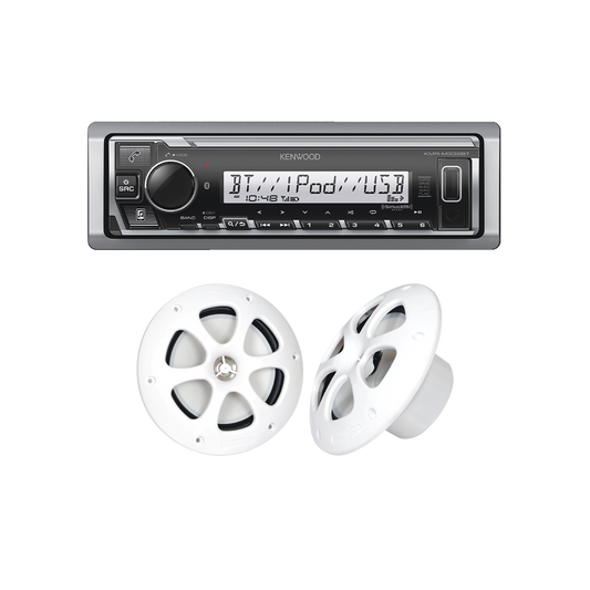 Kit de estéreo con Bluetooth KMR-M332BT | más Par de bocinas KFC-1613MRW