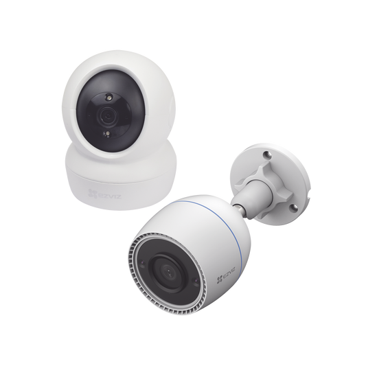 Kit de cámaras WiFi / Incluye 1 pieza C6N Para Uso en Interior y 1 pieza CS-C3TN Para Uso en Exterior / Detección de Movimiento / Notificaciones Instantáneas