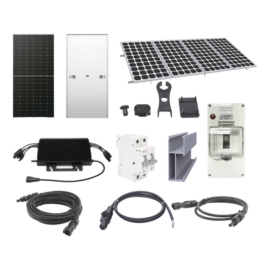 Kit Solar para Interconexión de 2.2KW de Potencia Pico 220Vcc con Microinversor y 4 Módulos de 575 W (Incluye Montaje y Protecciones)