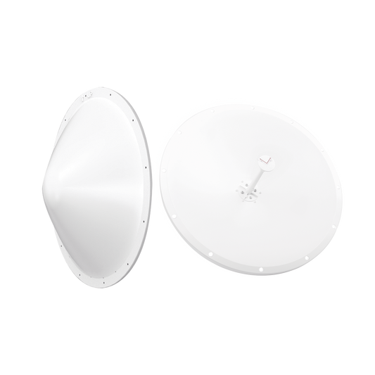 Kit de Antena y radomo, ganancia de 28 dBi, rango de frecuencia extendida (4.9 a 6.5 GHz), conectores SMA-macho inverso, incluye jumper, distancia de hasta 15 km