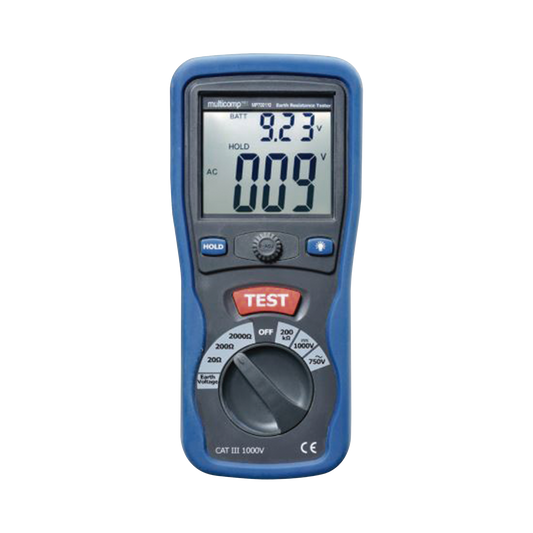 KIT de Medidor de Resistencia a Tierra Digital ( Terrómetro ), a 3 hilos CAT III / 1000 V.