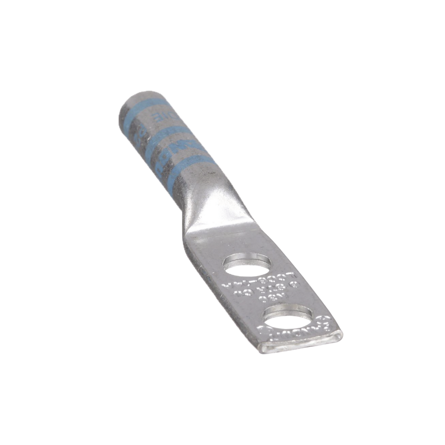 Zapata de compresión LCC6-14A-L para cal. 6 Awg, Doble barreno para tornillo prisionero de 1/4, Espaciado de orificio 16mm, 1 Pz