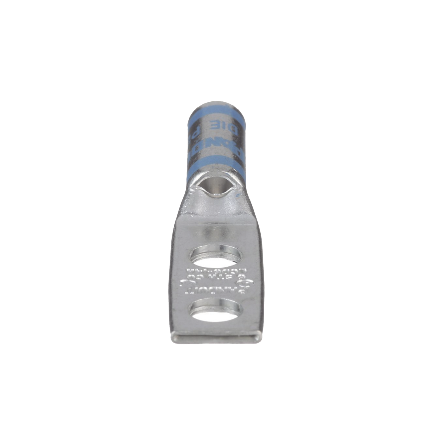 Zapata de compresión LCD6-14A-L para cal. 6 Awg, Doble barreno para tornillo prisionero de 1/4, Espaciado de orificio 16mm, 1 Pz