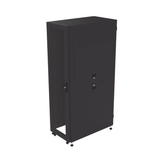 Gabinete para Telecomunicaciones Rack Estándar de 19", 42UR, 600 mm Ancho x 1000 mm Profundidad. Fabricado en Acero, Se envía el Gabinete Armado.