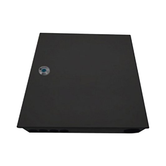 Distribuidor de fibra óptica, vació, 19in, para instalación en pared, "Acepta 48 acopladores SC simplex / 96 LC Duplex"