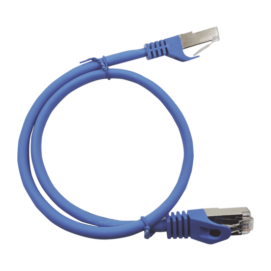 Patch Cord Cat6A 10G blindado 7.0M ( 22.96 ft ) AZUL