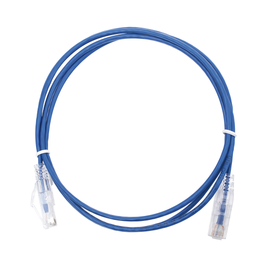 Cable de Parcheo Slim UTP Cat6 - 1.5 m Azul Diámetro Reducido (28 AWG)