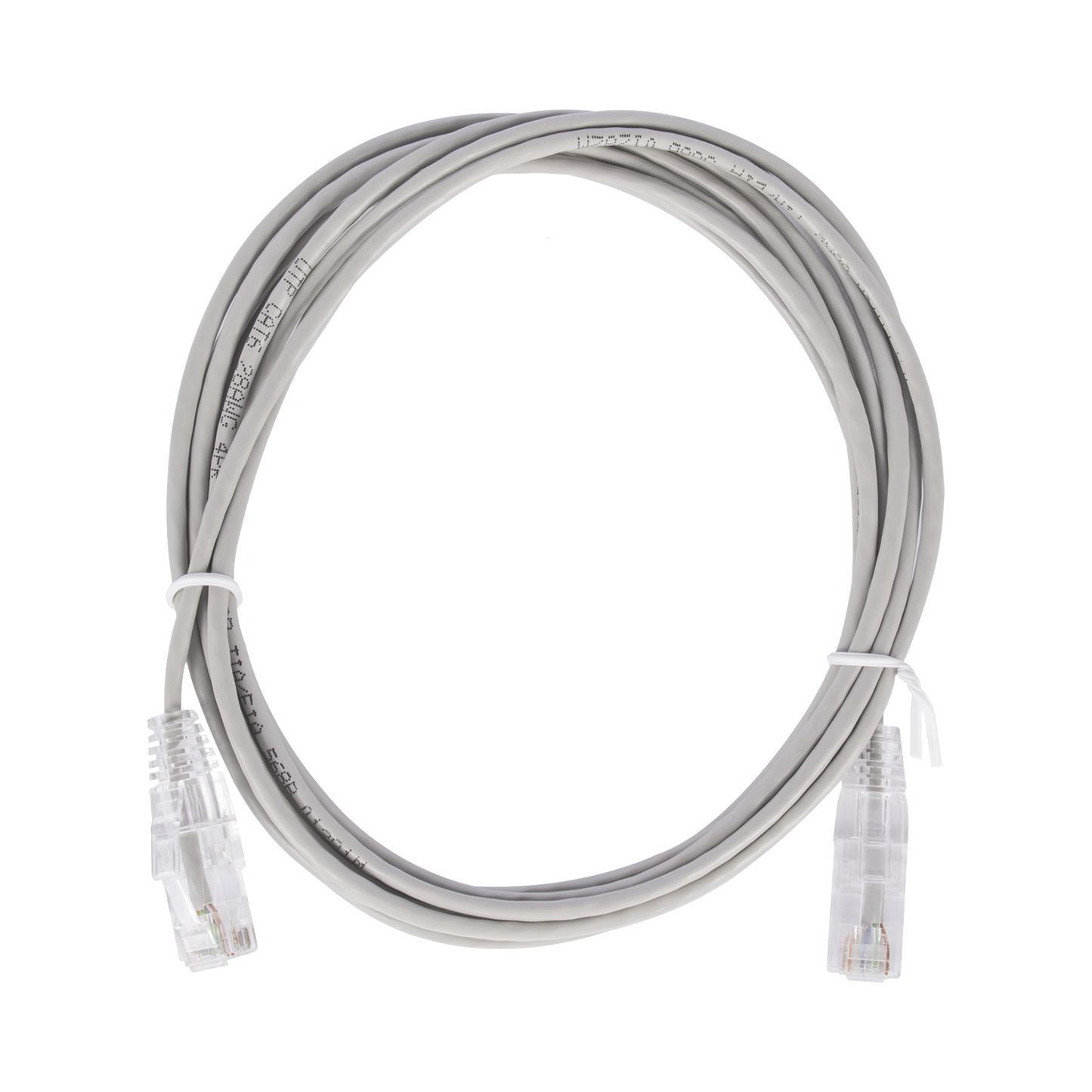 Cable de Parcheo Slim UTP Cat6 - 2 Metros (6.56 Pies) Gris Diámetro Reducido (28 AWG)