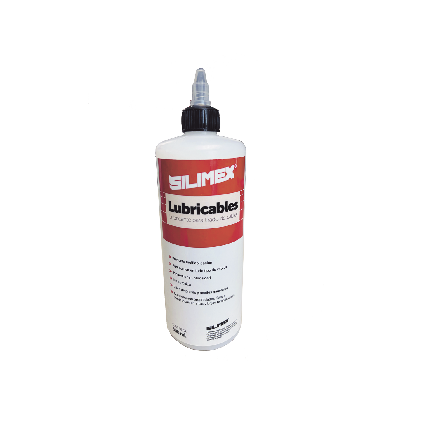 Lubricante Dieléctrico de Alta Eficiencia para Jalado de Cables Sin Daños / No es Tóxico y Compatible con Todo Tipo de Cable / Deslizamiento de Cables Seguro, Sin Fricción y Sin Riesgos / Presentación de 1/2 Litro