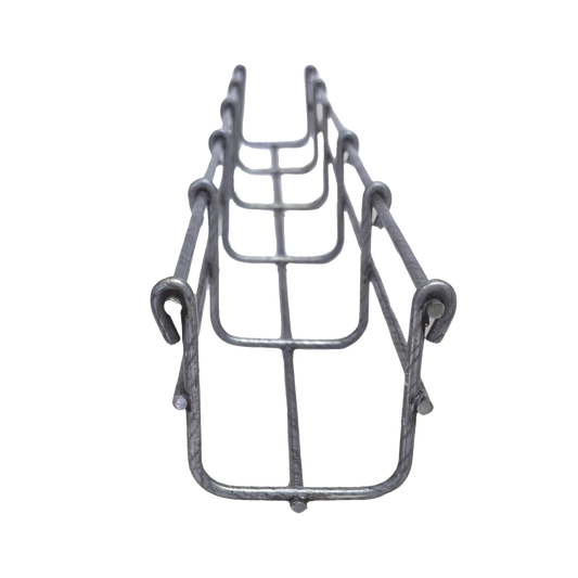 Charola Bimetálica Tipo Malla 66/50 mm, Ideal Para Utilizarse al Exterior o Zonas Húmedas, Hasta 53 Cables Cat6, Tramo de 3 Metros