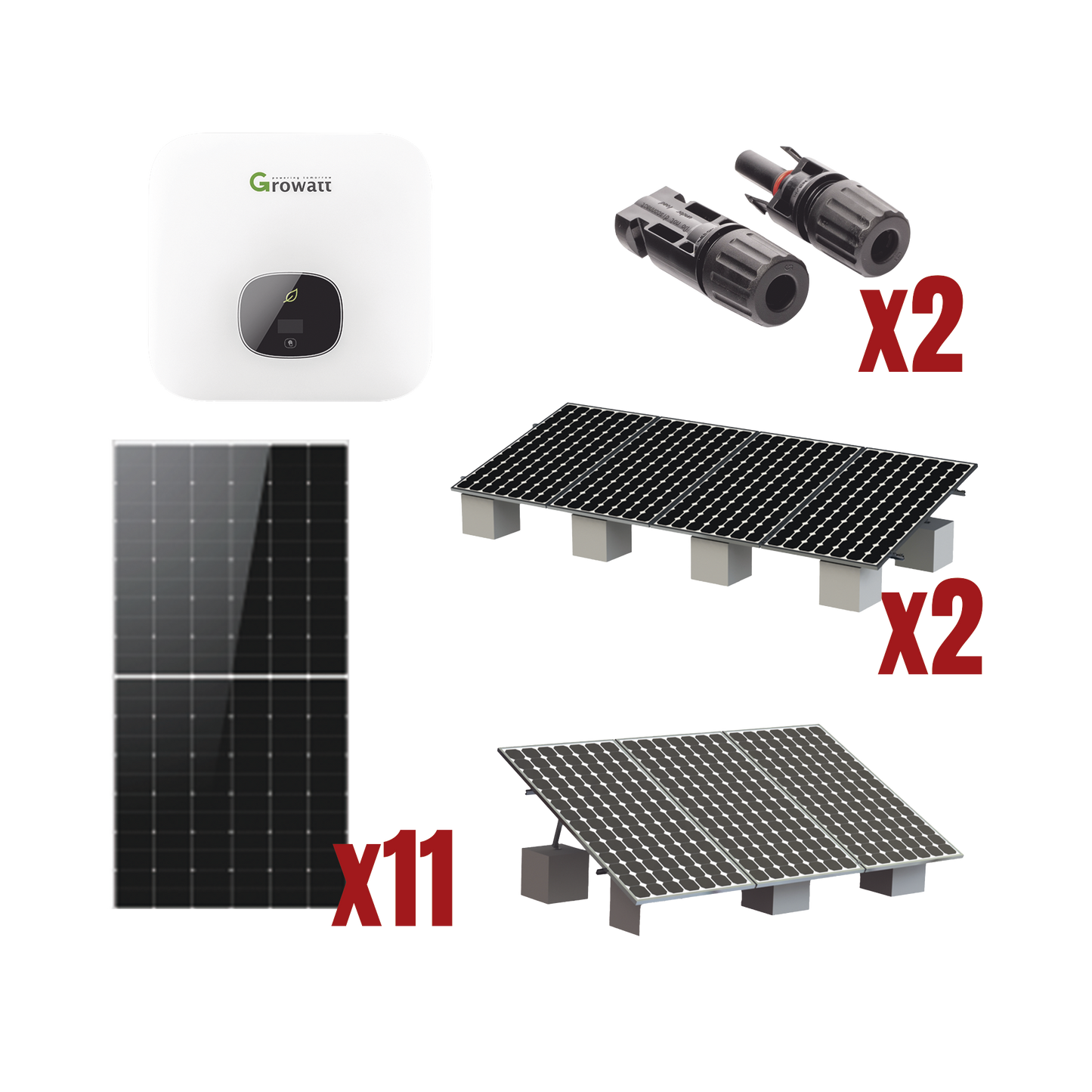 Kit Solar Interconexion / 6 kW 220Vca / Inversor GROWATT / Montaje Incluido