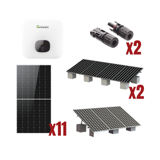 Kit Solar Interconexion / 6 kW 220Vca / Inversor GROWATT / Montaje Incluido