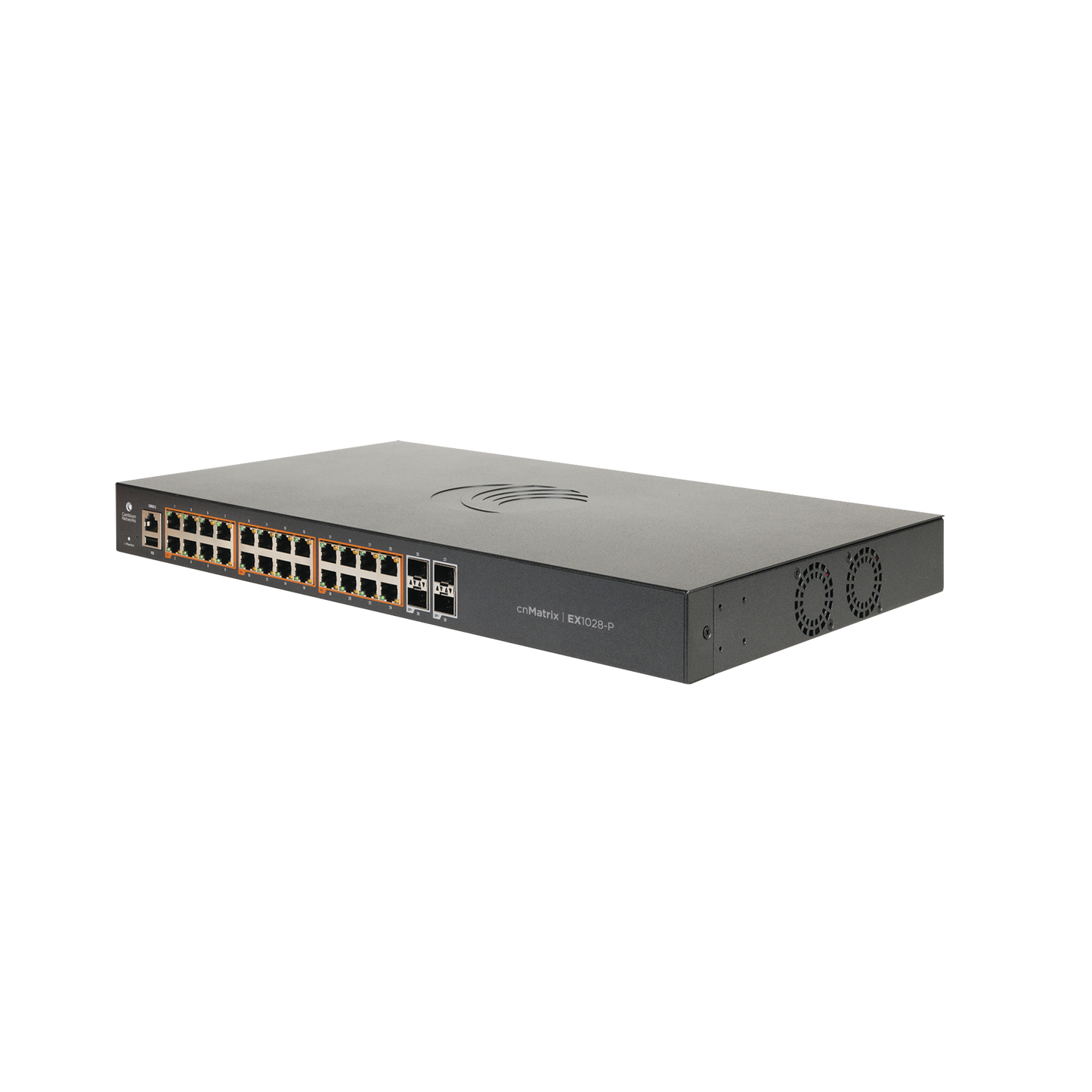 Switch cnMatrix EX1028 de 24 puertos PoE 802.3af/at, 200 W, Gigabit Ethernet y 4 SFP, Capa 2, gestión en la nube