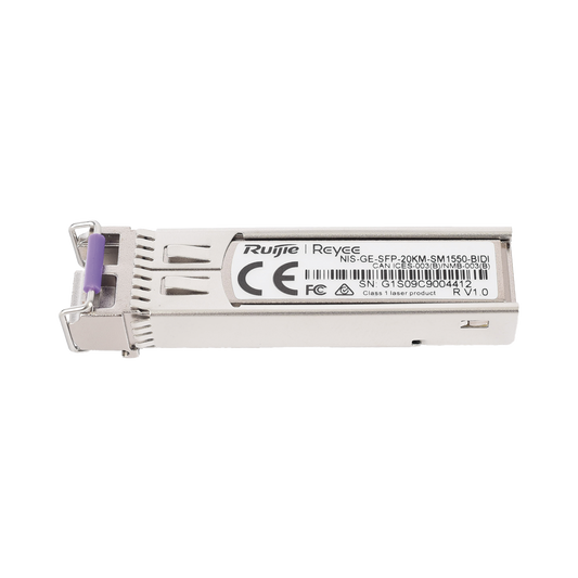Transceptor Industrial BIDI Monomodo SFP 1G (Lado B), hasta 20 Kilómetros, TX 1550 / RX 1310, soporta Temperaturas de -40° a 85° C