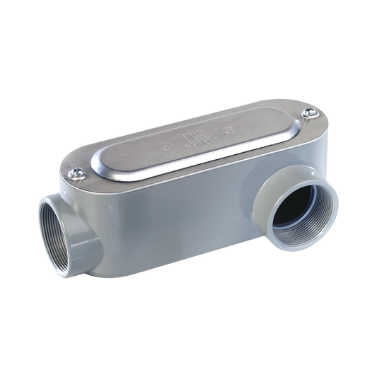 Caja Oval Roscada tipo LL de 2 1/2" chica (63.5 mm) / Incluye tapa y tornillos.