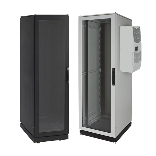 Gabinete de Telecomunicaciones ProLine V/D, 700 mm de Ancho, 800 mm de Profundidad, Compatible Con Aire Acondicionado Tipo G28, 42 UR, Color Gris Claro