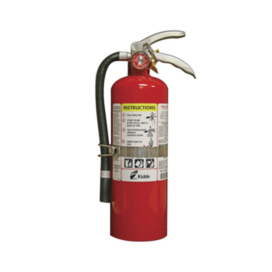 Extintor Desechable de Polvo Químico Seco | Fuegos Clase A, B y C | Talleres y Garaje | Paquete con 6 |Soporte Metálico | 5.5 lb pieza