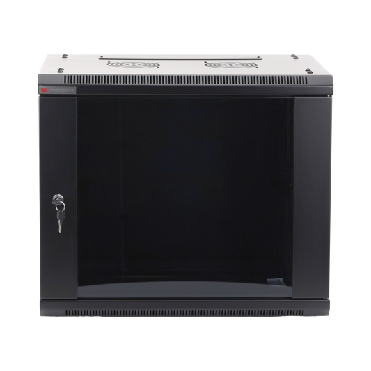 Gabinete PRECISION, Con Puerta de Cristal Templado, de 19in, 9UR, 450mm de Profundidad, Color Negro