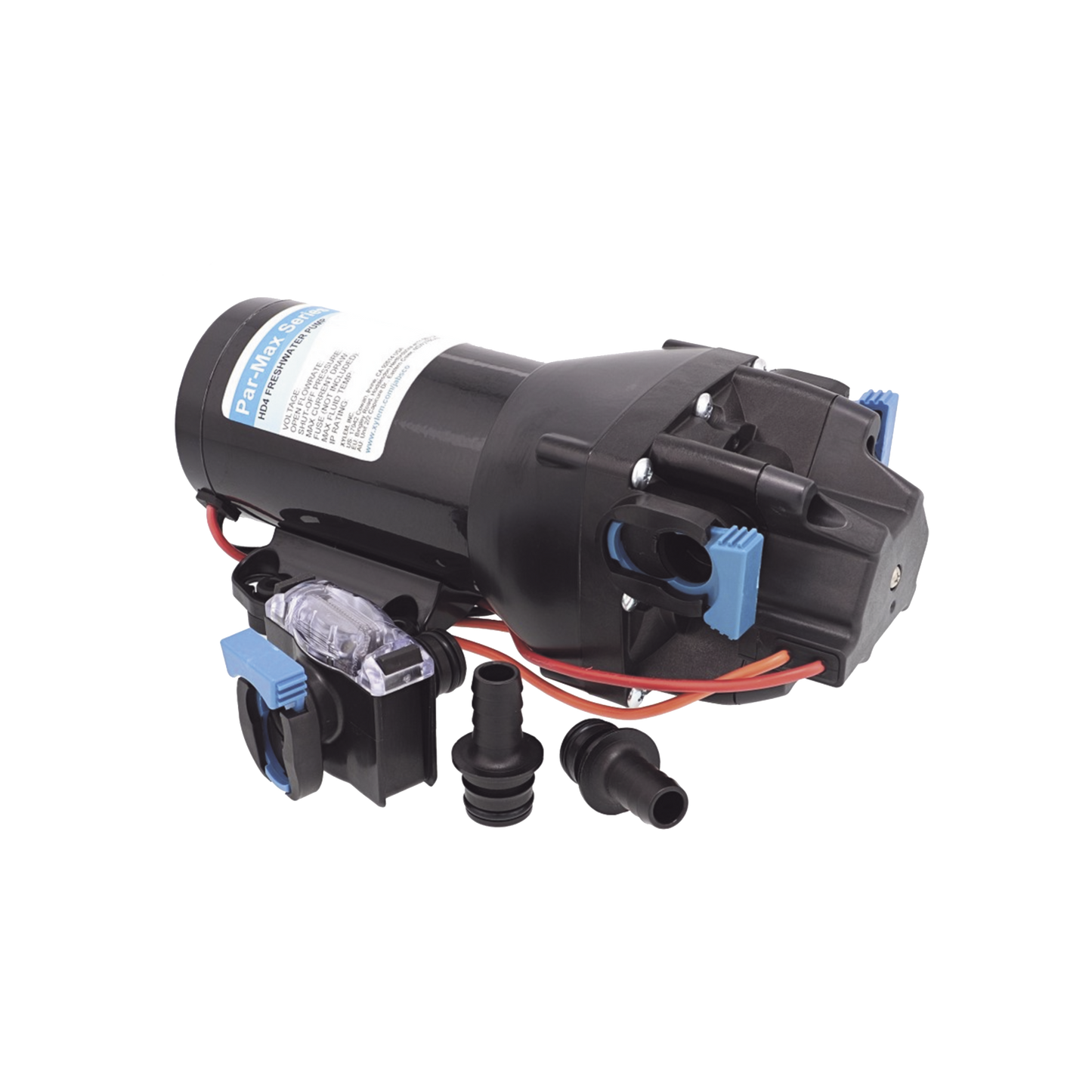 Bomba controlada por presión Par Max HD 4' a 12 Vca, alta presión 40 psi 15 lpm / 4 gpm