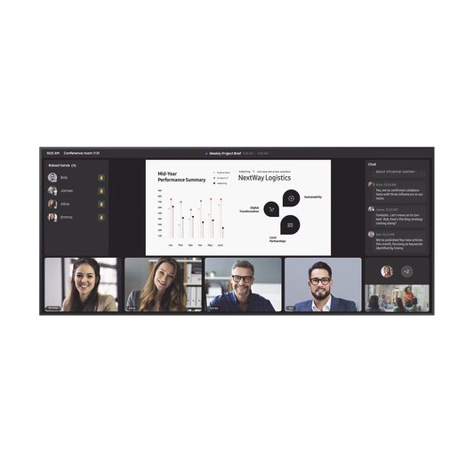 Pantalla Profesional WIDE 105" 5K / 500 nits / Para uso 24/7 / Tizen 8 / HDMI / Dysplay port / bocinas integradas / Eco Sensor / Soporta Rotacion de imagen Pivot
