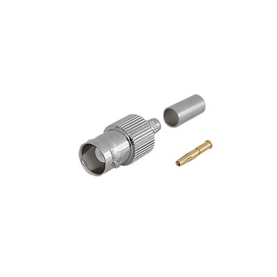 Conector BNC Hembra de anillo plegable para cable LP-195, LP-142, RG-58/U, RG-142/U.