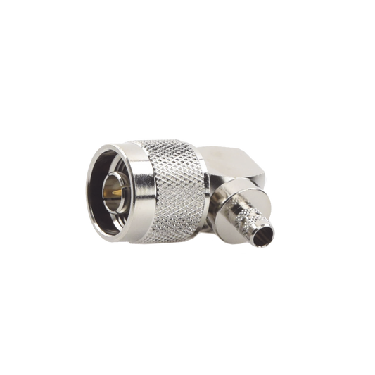 Conector N Macho en A/R de Anillo Plegable para Cables RG-8/X, LMR-240, Níquel/ Oro/ Teflón.