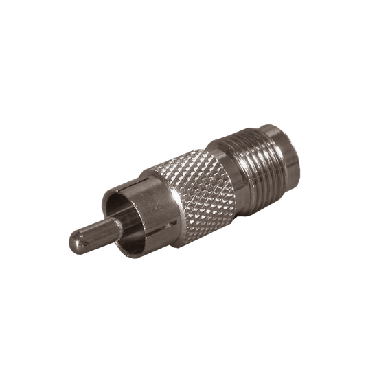 Adaptador de TNC Hembra a RCA Macho tipo Fono para Aplicaciones de Audio y Video, Níquel/ Oro/ Teflón.â??