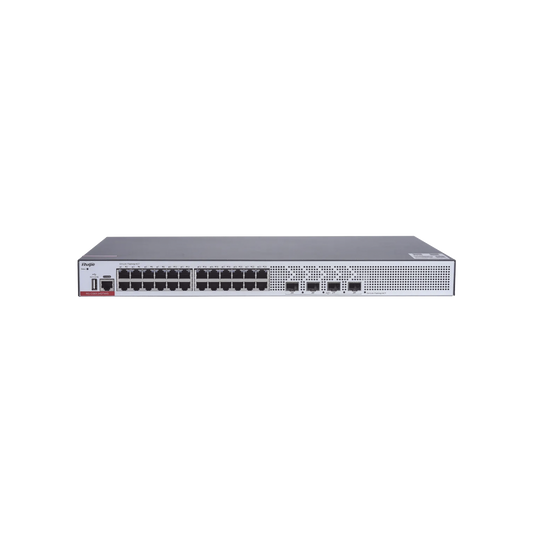 Switch de Acceso Capa 3 con doble Chip para Alta Disponibilidad Ideal en Redes Empresariales con 24 puertos Gigabit y 4 SFP+ 10Gb