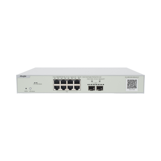 Switch Multi-Gigabit PoE+ Capa 2 con 8 Puertos 2.5G PoE+ hasta 240W y 2 Uplink SFP+ 10G ,Administrable Cloud, Diseñado Para Access Points WiFi 6/7