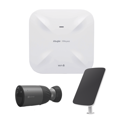 Kit de Cámaras Wi-Fi con Access Point/ Incluye 1 Cámara de Batería CS-BC1C / 1 Pane solar Mod. CS-CMT-SOLARPANEL-C / 1 Access Point RG-RAP6260(G)