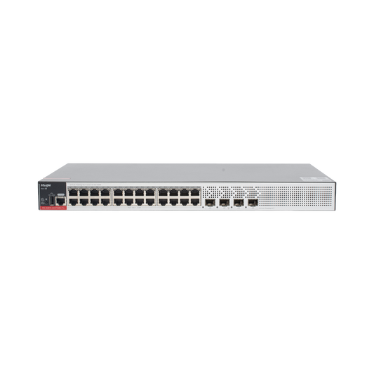 Switch PoE+ Empresarial 370 Watts, Administrable L2+, 24 Puertos Gigabit y 4 Puertos Uplink SFP 2.5G