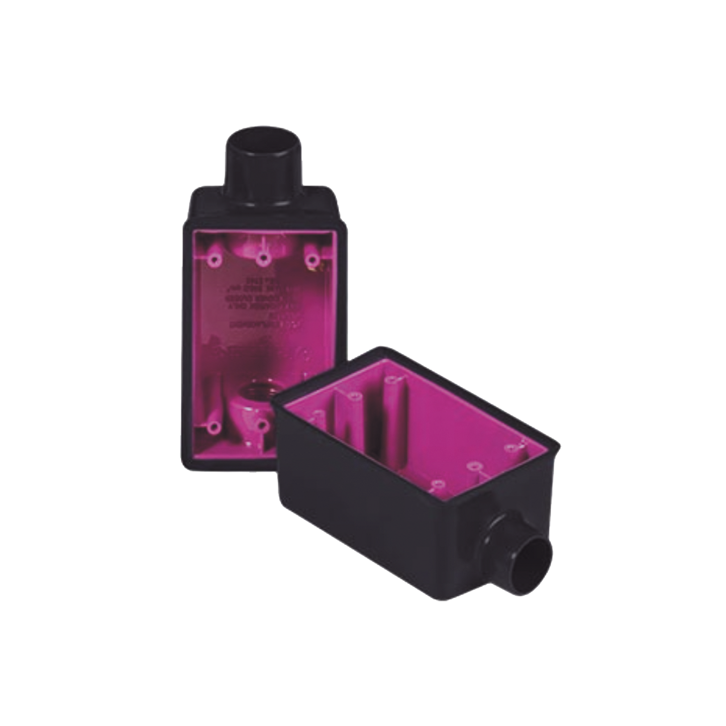 Caja Rectangular de 3/4" / 1 Entrada / Con Recubrimiento exterior de PVC e interior Purpura.