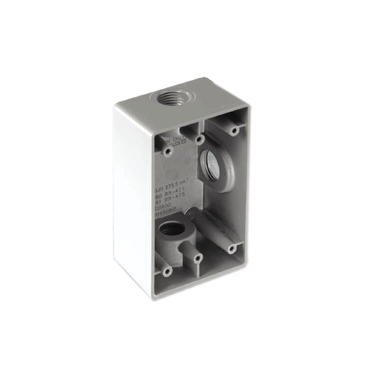 Caja Rectangular de 1" / Con Recubrimiento exterior de PVC e interior Purpura.