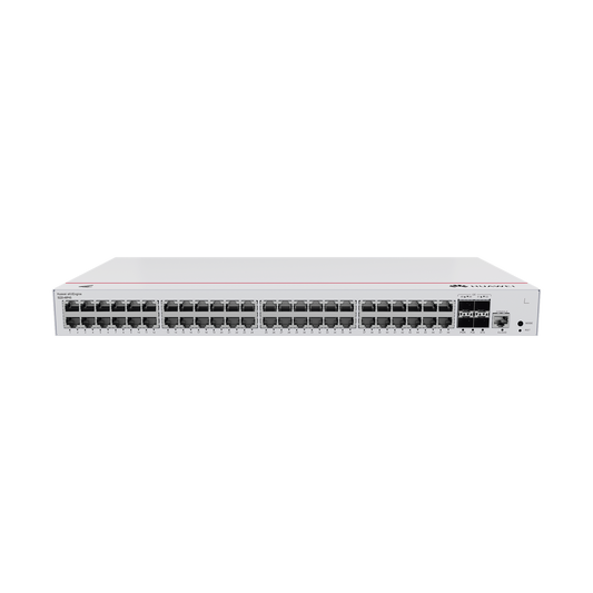 Switch de Acceso Gigabit Administrable PoE Capa 2 / 48 puertos 10/100/1000 Mbps (PoE) / 4 Puertos 1GE SFP Uplink / ERPS / IMGP Snooping / DHCP Snooping / PoE Perpetuo / 380W / Administración Nube Gratis