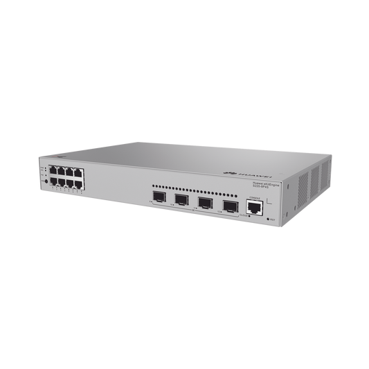 Switch de acceso eKit Administrable / Capa 2 / 8 Puertos PoE+ Gigabit + 4 SFP + Puerto Consola / PoE Perpetuo / Presupuesto PoE 125 W / Sin licenciamiento
