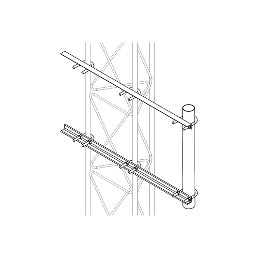 Brazo Lateral Liviano para Tramo STZ30G Galvanizado por Inmersión en Caliente.