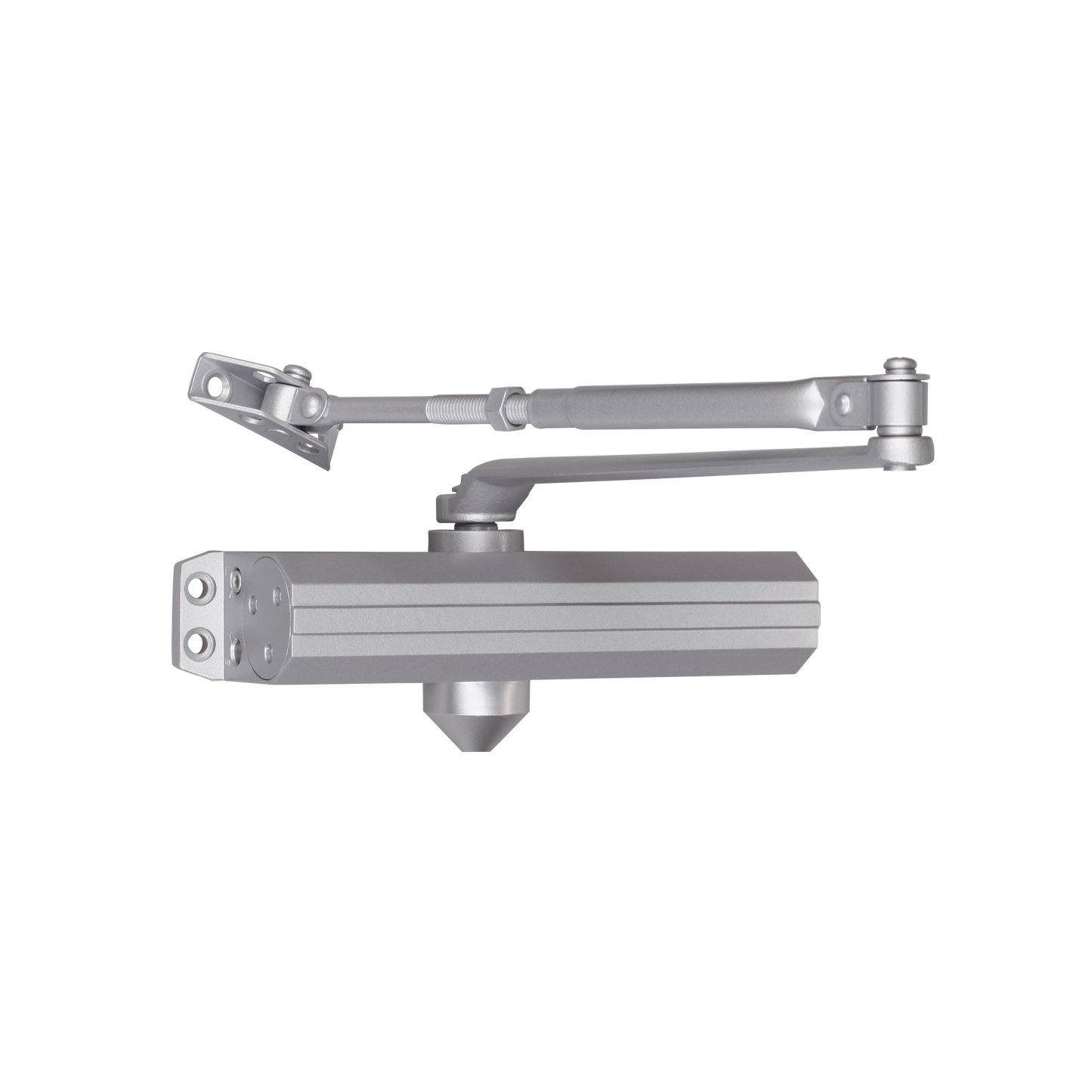 Cierra Puertas / De Superficie / Puertas de Metal / Puertas de Madera / Ajustable para Tamaños 1~6 / Puertas Hasta 150 kg / Incluye Herrajes / Brazos de Acero Forjado